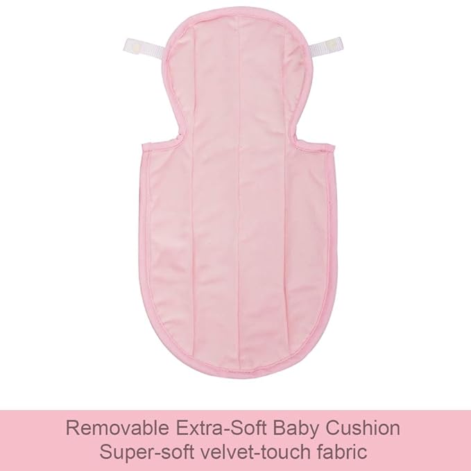 COOLBEBE New 2-in-1 Babybody Supports for Baby Newborn Infants - Extra Soft Stroller Cushion Pads Car Seat Insert, Perfect for Carseats, Strollers, Swings, Pink-BubblyBeeBaby