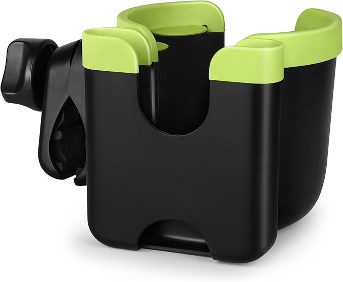 Accmor Stroller Cup Holder with Phone Holder, Bike Cup Holder, Universal Cup Holder for Uppababy Nuna Doona Strollers, 2-in-1 Cup Phone Holder for Stroller, Bike, Wheelchair, Walker, Scooter-BubblyBeeBaby