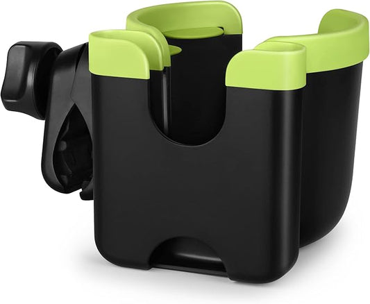 Accmor Stroller Cup Holder with Phone Holder, Bike Cup Holder, Universal Cup Holder for Uppababy Nuna Doona Strollers, 2-in-1 Cup Phone Holder for Stroller, Bike, Wheelchair, Walker, Scooter-BubblyBeeBaby