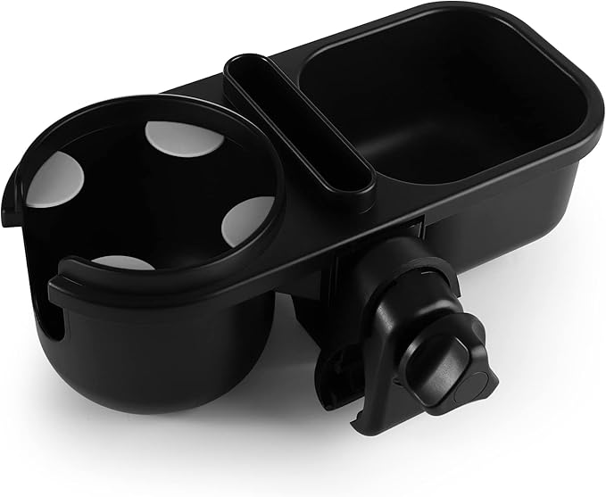 Accmor Stroller Cup Holder with Tray, Universal Cup Holder, Bike Bottle Holder, 360° Rotatable Large Caliber Drinks Holder for Stroller, Bike, Wheelchair, Walker-BubblyBeeBaby