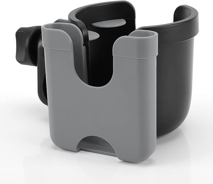 Accmor Stroller Cup Holder with Phone Holder, Bike Cup Holder, Universal Cup Holder for Uppababy Nuna Doona Strollers, 2-in-1 Cup Phone Holder for Stroller, Bike, Wheelchair, Walker, Scooter-BubblyBeeBaby