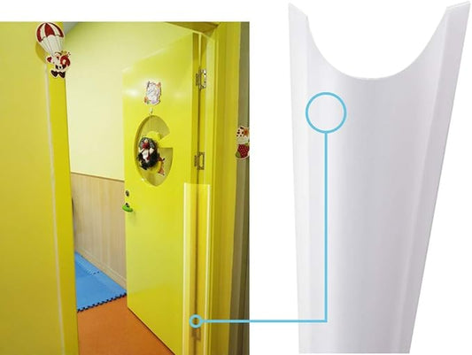 2 PCS AILUOQI Door Jam Shield Finger Pinch Guard for Baby Proofing, Kids, Hinge Cover Pinch Guard for 90 & 180 Degree Doors Frame & Baby Gate. 47.2" H, 6.7" W. 2 Pieces Set-BubblyBeeBaby