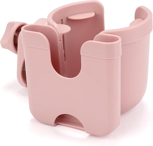 Accmor Stroller Cup Holder with Phone Holder, Bike Cup Holder, Universal Cup Holder for Uppababy Nuna Doona Strollers, 2-in-1 Cup Phone Holder for Stroller, Bike, Wheelchair, Walker, Scooter-BubblyBeeBaby