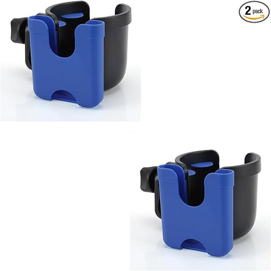 Accmor Stroller Cup Holder with Phone Holder, Bike Cup Holder, Universal Cup Holder for Uppababy Nuna Doona Strollers, 2-in-1 Cup Phone Holder for Stroller, Bike, Wheelchair, Walker, Scooter-BubblyBeeBaby
