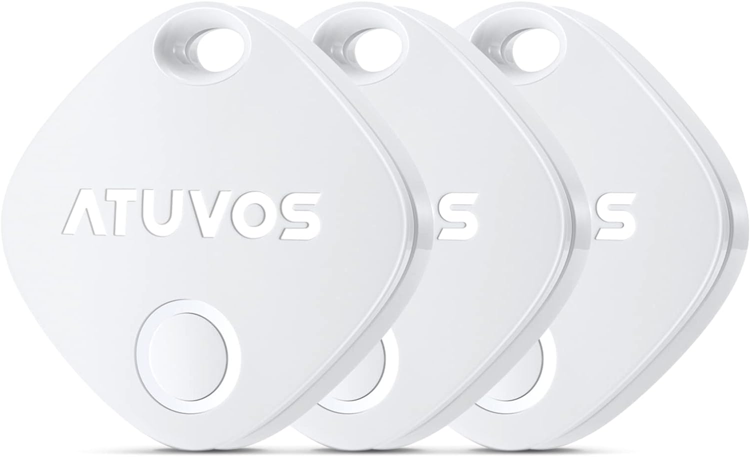 ATUVOS Air Tracker Tags-3 Pack, Bluetooth Luggage Tracker Works with Apple Find My APP (iOS Only, Not for Android), Keys Finder and Item Locator for Luggage, Backpack, Suitcases, Replaceable Battery