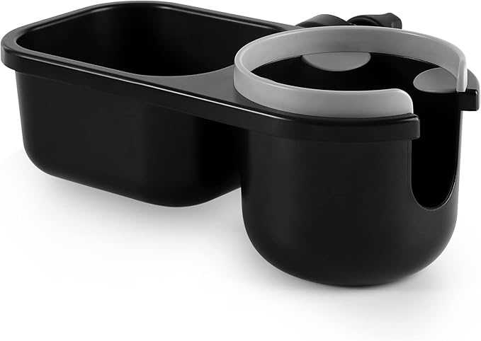 Accmor Stroller Cup Holder with Tray, Universal Cup Holder, Bike Bottle Holder, 360° Rotatable Large Caliber Drinks Holder for Stroller, Bike, Wheelchair, Walker-BubblyBeeBaby