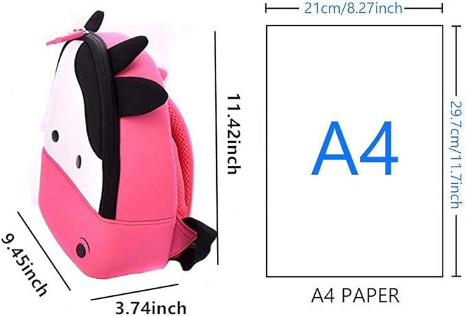 JiePai Cow Toddler Kids Backpack with Harness Leash for Boys Girls Age 1-3-BubblyBeeBaby