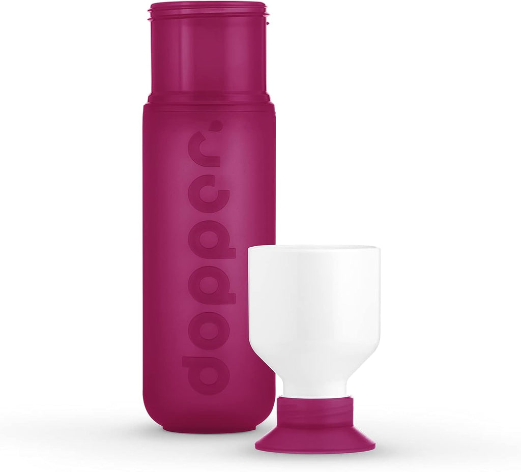 Preserve Dopper Water Bottle, 15.25 Ounce, Funky Fuchsia