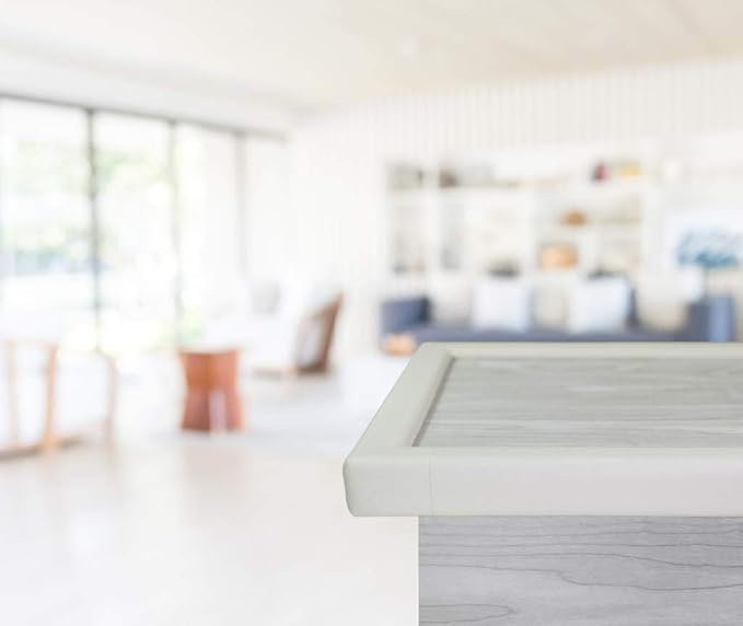 Kidkusion Baby Proof Edge Guards for Safety | Made in The USA | 6 Feet | Off White | Edge Protectors for Furniture, Tables, Fireplaces | Heavy Duty Tape Included-BubblyBeeBaby