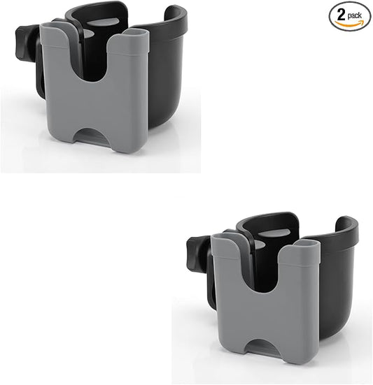 Accmor Stroller Cup Holder with Phone Holder, Bike Cup Holder, Universal Cup Holder for Uppababy Nuna Doona Strollers, 2-in-1 Cup Phone Holder for Stroller, Bike, Wheelchair, Walker, Scooter-BubblyBeeBaby