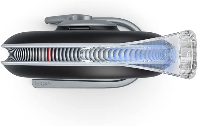 IQAir Atem Desk Air Purifier for Home, Office, Desktop, Small Room up to 150 sq ft, HyperHEPA Filter for Bacteria, Viruses, Allergens, Pets, Asthma, Pollen, Dust, Swiss Design, Made in Germany, Black-BubblyBeeBaby