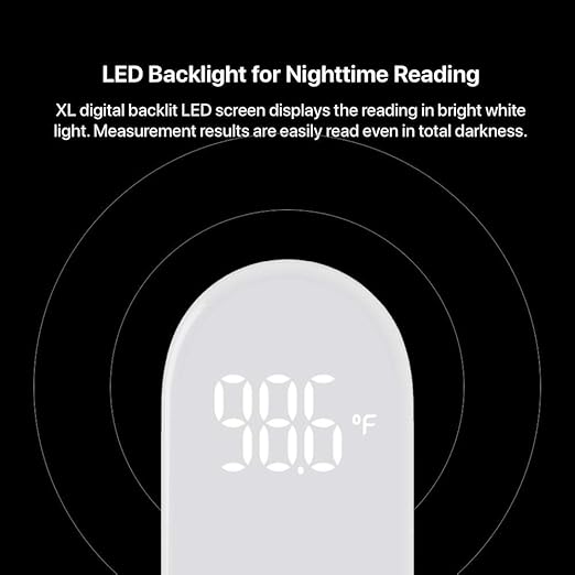 iHealth No-Touch Forehead Thermometer for Adults, Kids, Babies - 1s Fast Accurate, 3 Ultra-Sensitive Sensors, Quiet Vibration Feedback, Digital Large LED Digits, Easy to Use for Home & Nurses, PT3-BubblyBeeBaby