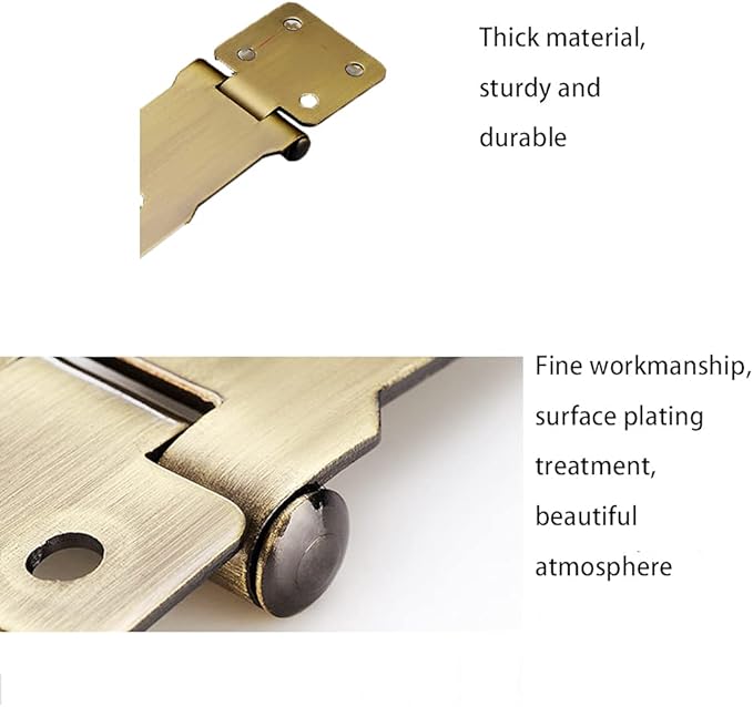 2 Packs Keyed Hasp Locks Twist Knob Keyed Locking Hasp for Small Doors, Cabinets and More,Stainless Steel Steel, Hasp Lock Catch Latch Safety Lock Door Lock with Keys (4inch, Bronze)-BubblyBeeBaby