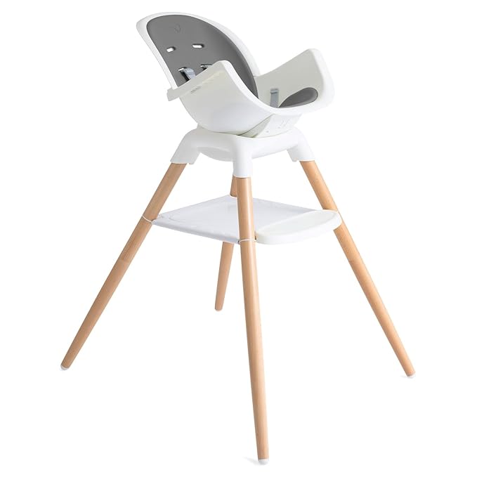 Joie Chai Multi-Mode Highchair - European Beech Wood, Convertible, 9+ Modes, Birth up to 60 lb. (Shadow)-BubblyBeeBaby