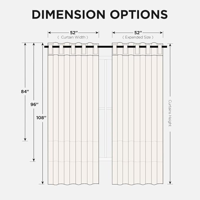 Joydeco 90 Inch Blackout Curtains for Bedroom, Thermal Insulated Black Out Curtains 2 Panels Set, Room Darkening Drapes for Living Room Window Rod Pocket Back Tab (W37 x L90 Inch, Light Beige)-BubblyBeeBaby