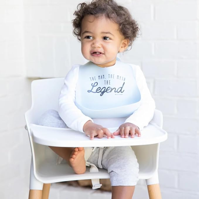 Baby Bib for Eating by Bella Tunno, Waterproof Silicone Bib with Large Food Catcher, Adjustable Fit for Babies 4-12 months & Toddlers 1-3 Years, Boys & Girls, Lil Hangry-BubblyBeeBaby