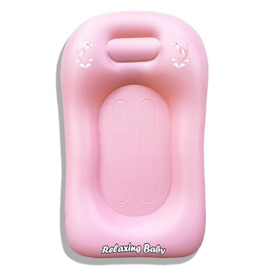 I Inflatable Baby Bathtub, Baby Tubs for Newborns to Toddlers, Infant Bathtub for Baby Travel Essential for Age from 0 to 6 Months,Baby Lounger Pillow for Newborn-BubblyBeeBaby