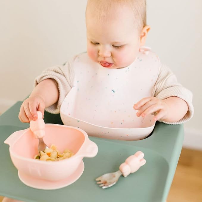 Loulou Lollipop Soft, Waterproof Silicone Feeding Bib for Babies and Toddlers-BubblyBeeBaby