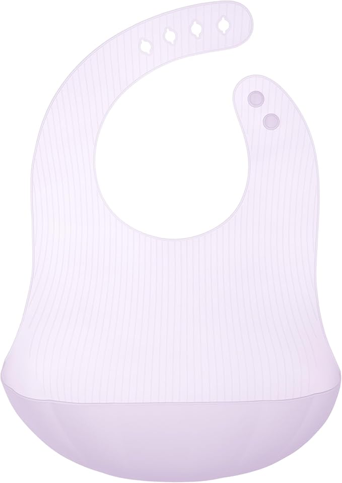 Olababy Fold N Go Silicone Baby Bib w Travel Case | Lightweight Design Eases Pressure Bruising for Infants & Toddlers-BubblyBeeBaby