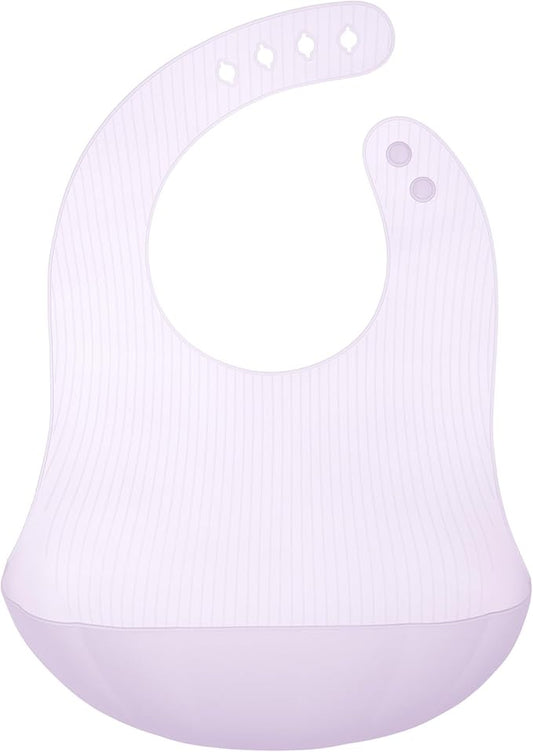 Olababy Fold N Go Silicone Baby Bib w Travel Case | Lightweight Design Eases Pressure Bruising for Infants & Toddlers-BubblyBeeBaby