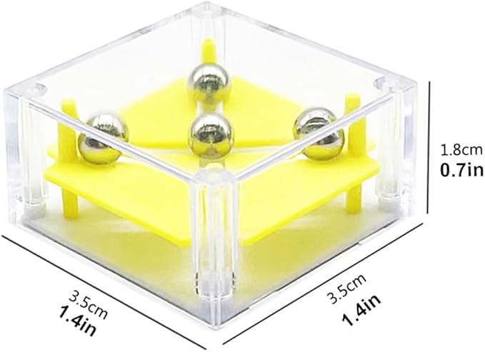24 Pcs Balance IQ Maze Game，Mini Maze Cube Puzzle Box 3D Brain Maze Toy Puzzles Party Favor Games, Ideal Prizes Gifts for Kids and Adults-BubblyBeeBaby