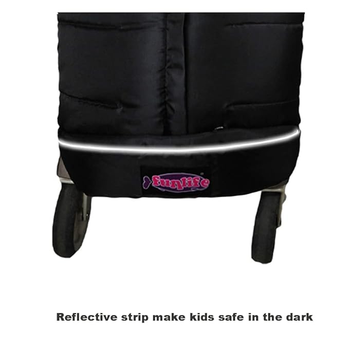 German Designed Universal Stroller Bunting Bag, 5 Way Zippers Style for Baby Easy In & Out of Water Repellent Blanket, Height/Temperature Adjustable Anti-Kick Winter Sleeping Bag-BubblyBeeBaby