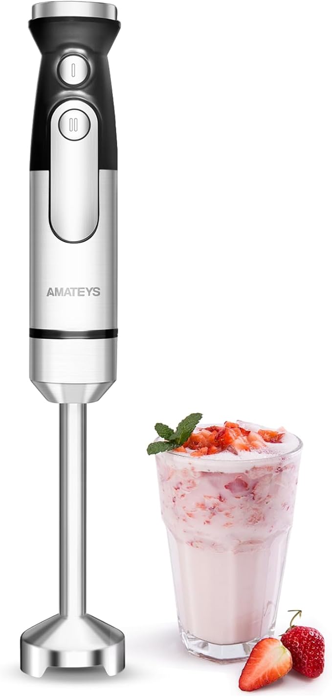 Immersion Blender,700W Handheld with Heavy Copper Motor,Infinitely Variable Speeds Stick Kitchen Blender,Detachable Stainless Steel Smoothie,for Soup Puree Baby Food Juice-BubblyBeeBaby