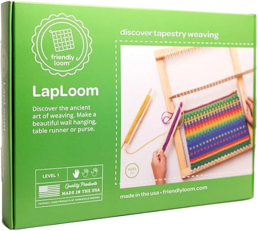 Harrisville Designs Lap Loom Kit, Hand Weaving for Kids and Adults (Style A)-BubblyBeeBaby