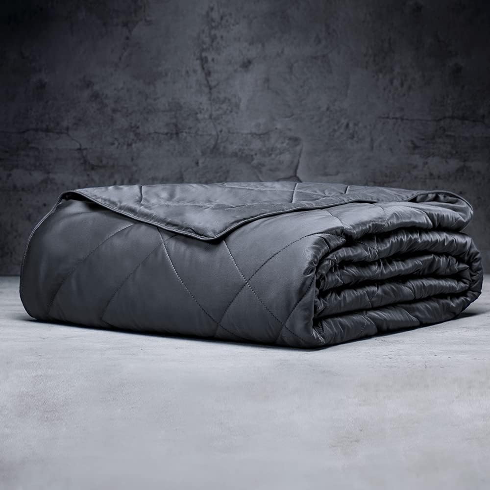 LUXOME Lightweight Blanket | 100% Rayon (Viscose) from Bamboo Fabric & Fill | King/Cal King - 98"x92" | Thermal-Regulating | Charcoal