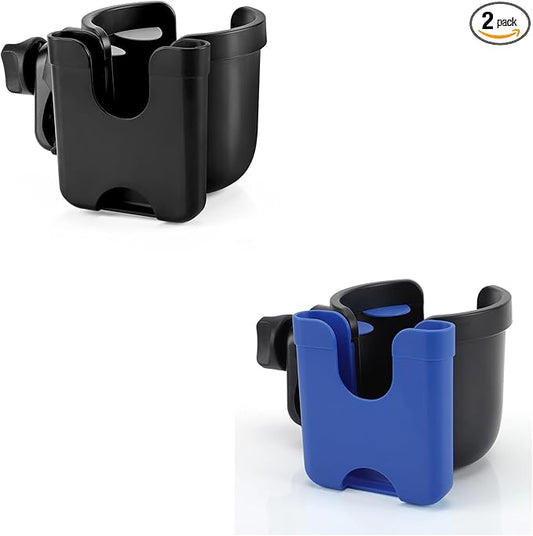Accmor Stroller Cup Holder with Phone Holder, Bike Cup Holder, Universal Cup Holder for Uppababy Nuna Doona Strollers, 2-in-1 Cup Phone Holder for Stroller, Bike, Wheelchair, Walker, Scooter-BubblyBeeBaby