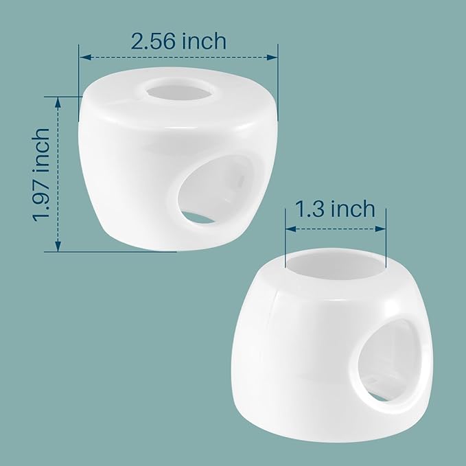 Inaya Kids Safety Door Knob Cover (4 Pack) - Prevent Children from Opening Doors, Fit Most Round Knobs - Door Knob Safety Cover for Kids, Child Proof Door Lock, Child Proof Door Locks - Translucent-BubblyBeeBaby