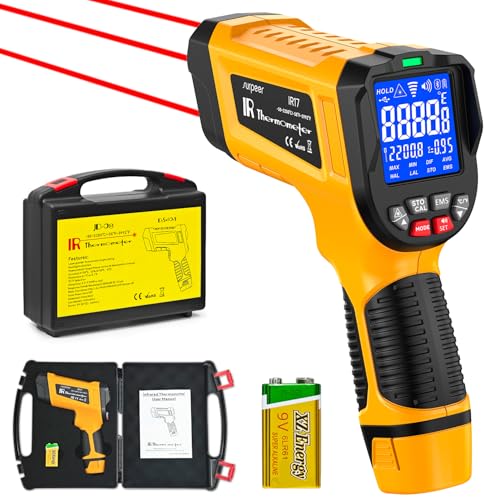 Industrial Infrared Thermometer Gun, 50:1 D:S Ratio, -58°F-3992°F, Triple Laser, High Precision Temp Gun for Kiln, Engine, HVAC, BBQ, Industrial Inspection-BubblyBeeBaby