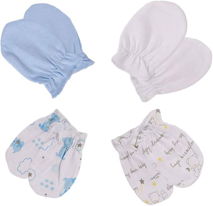 Unisex Baby Cotton Scratch Mittens For Newborn Baby Boys Girls Mittens Accessory 0-6 Months-BubblyBeeBaby