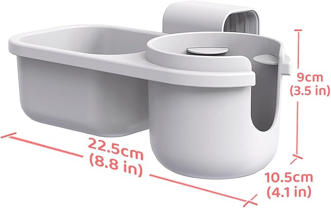 SnackPod Child Cup & Snack Holder for Convertible Car Seats & Strollers - BPA Free - Grey-BubblyBeeBaby