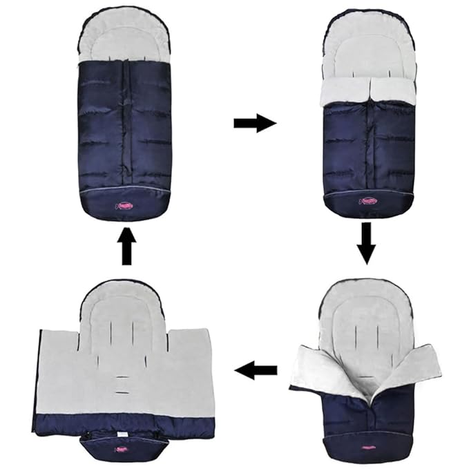 funlife 0-4T Anti-Kick Winter Warm Stroller Blanket,Cozy Baby Sleeping Bag Cocoon Adaptable for All Strollers Waterproof,Anti-Slip,Extendable,Multifunction Use Footmuff for Stroller Blanket-BubblyBeeBaby