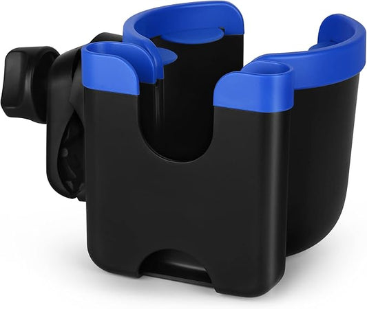 Accmor Stroller Cup Holder with Phone Holder, Bike Cup Holder, Universal Cup Holder for Uppababy Nuna Doona Strollers, 2-in-1 Cup Phone Holder for Stroller, Bike, Wheelchair, Walker, Scooter-BubblyBeeBaby