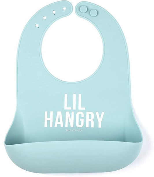 Bella Tunno Wonder Bib – Waterproof Silicone Bibs for Boys & Girls, Non-toxic & BPA Free Silicone Baby Bibs & Toddler Bibs with Adjustable Neck, Easy to Clean (Lil Hangry)-BubblyBeeBaby
