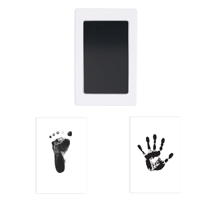 1-Pack Clean Touch Ink Pad for Baby Handprints and Footprints, Baby Footprint Kits,Inkless Hand and Footprint Kit,No Mess Ink Pad for Baby Hand and Footprints,Baby Shower Gifts for New Moms-BubblyBeeBaby