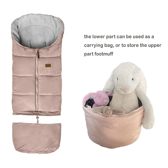 Length Ajustable Waterproof Stroller Winter Cover for All Stroller, XL,Good for Infant to Y5 pre-School Kids-BubblyBeeBaby