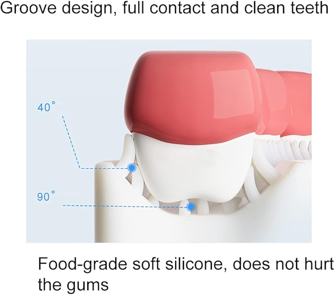 2 Pcs U-Shaped Kids Toothbrush, Premium Soft Manual Training Toothbrush for Kids 2-6 Years Old. (Blue+Pink)-BubblyBeeBaby