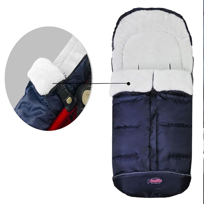 funlife 0-4T Anti-Kick Winter Warm Stroller Blanket,Cozy Baby Sleeping Bag Cocoon Adaptable for All Strollers Waterproof,Anti-Slip,Extendable,Multifunction Use Footmuff for Stroller Blanket-BubblyBeeBaby