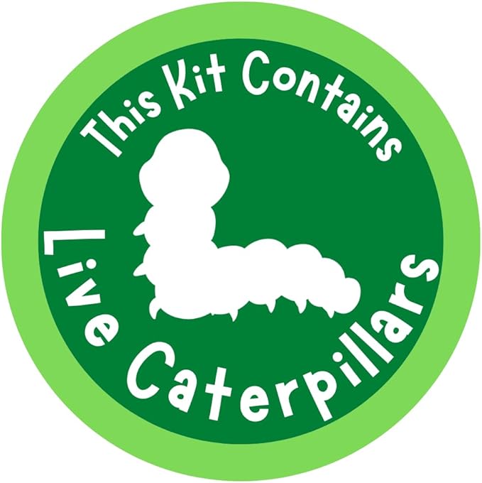 Insect Lore Butterfly Garden with 10 Live Baby Caterpillars - Habitat, Feeder, Chrys-A-Lid Holders, STEM Activity Journal - Raise and Release Painted Lady Butterflies-BubblyBeeBaby