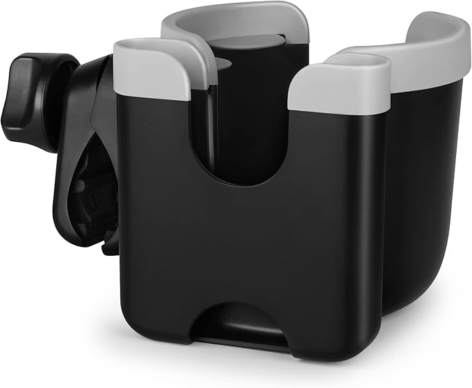 Accmor Stroller Cup Holder with Phone Holder, Bike Cup Holder, Universal Cup Holder for Uppababy Nuna Doona Strollers, 2-in-1 Cup Phone Holder for Stroller, Bike, Wheelchair, Walker, Scooter-BubblyBeeBaby
