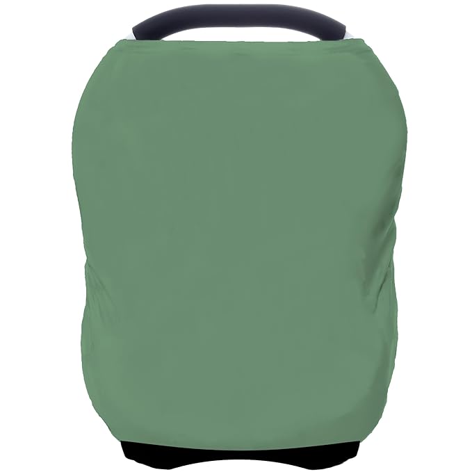 Car Seat Covers Baby - Multi-use Cover Carseat Canopy, Breathable Breastfeeding Cover, Car Seat Covers for Bbies, Boys & Girls Shower Gifts (Light Green)-BubblyBeeBaby