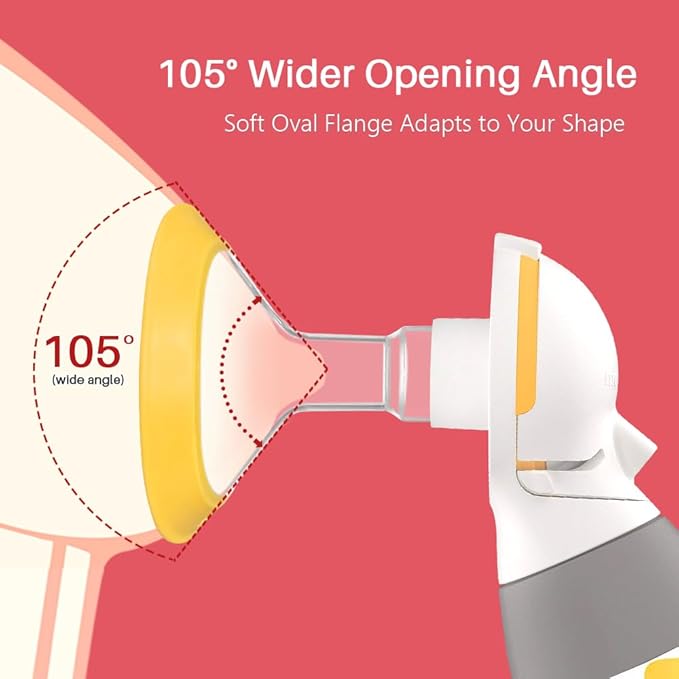17mm Oval Flanges Shields Compatible with Medela Pumps, Replacement Parts for Pump in Style, Symphony, Swing Maxi, Harmony and Personalfit Flex–Breast Pump Accessories-BubblyBeeBaby