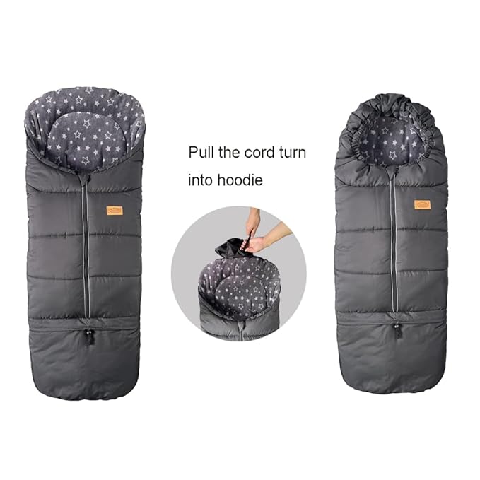 0-5T Length Ajustable Waterproof Stroller Winter Cover for All Stroller, XL Stroller Bunting Bag, Outdoor Tour Winter Stroller Sleeping Bag Infant to Toddler to Pre School-BubblyBeeBaby