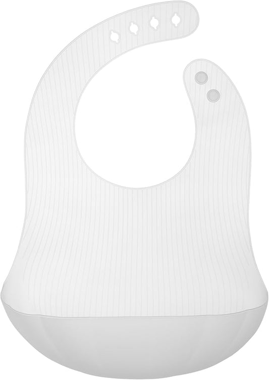 Olababy Fold N Go Silicone Baby Bib w Travel Case | Lightweight Design Eases Pressure Bruising for Infants & Toddlers-BubblyBeeBaby