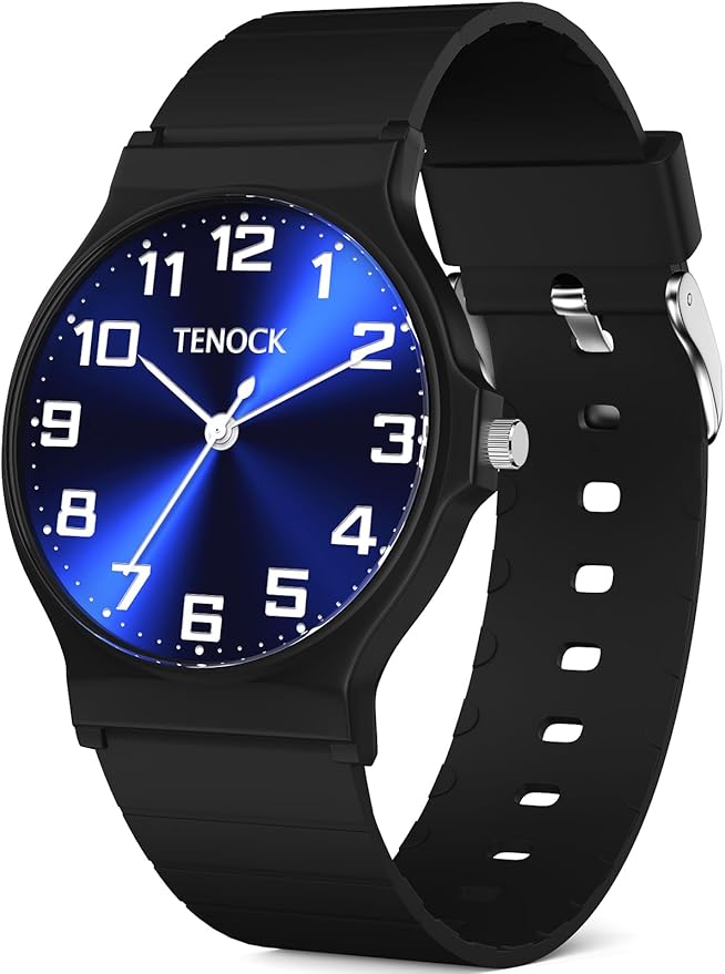 Kids Analog Watch Boys Girls, 30M Waterproof, Sports Watch for Boys, Easy to Read Children's Thin Dial Wrist Watches with Soft Band, for Ages 5-15 Kids Great Birthday Gifts Christmas Day-BubblyBeeBaby