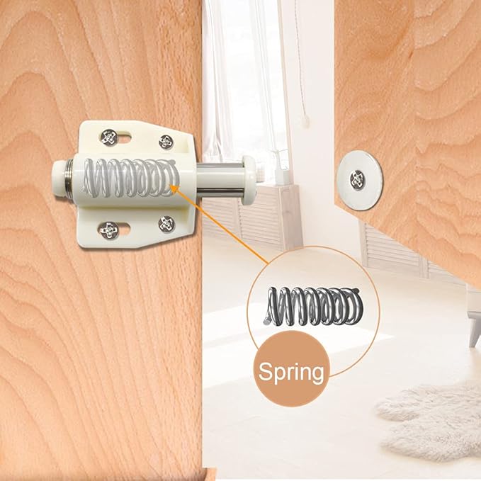 12Pack Magnetic Touch Push to Open Door Latch for Heavy Duty Door Push Release Latch Kitchen Drawer Push Catch Pop Out Latch Kitchen Closet Door Closing (White)-BubblyBeeBaby