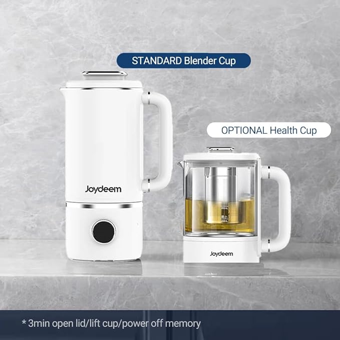 Joydeem JD-PB8200 Compact Blender with 10 Menus, Quiet Cooking Blender for Soymilk, Paste & Juice, 304 Stainless Steel, 12H Preset, 600ml-BubblyBeeBaby